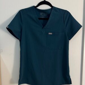 Figs Women’s Deep Teal V-Neck Scrub Top